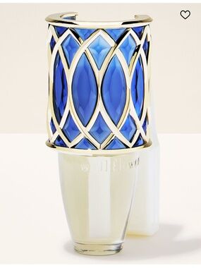 BLUE GEOMETRIC Scent Control Nightlight Wallflowers Fragrance Plug, NWT-Wrapped